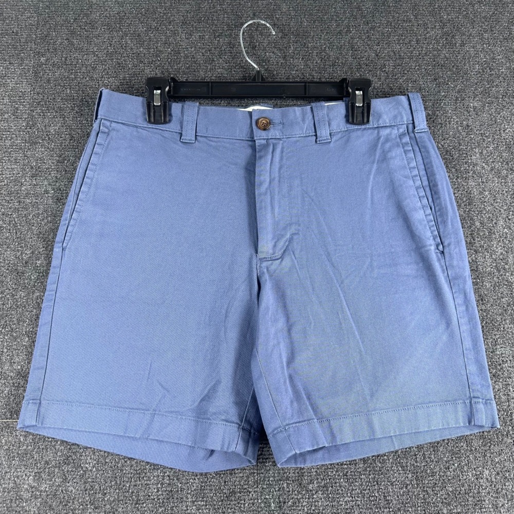 J.Crew Chino Shorts Mens 32 Blue 7" Inseam Cotton‎ Twill Casual Preppy
